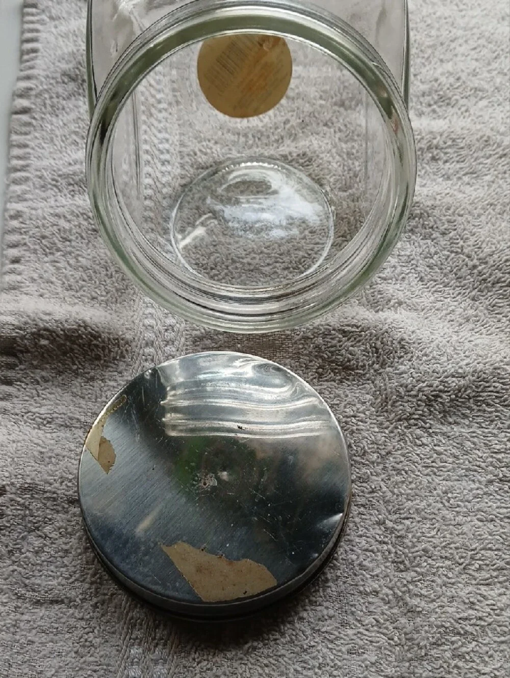 Clear Round Glass Storage Jar with Silver Lid